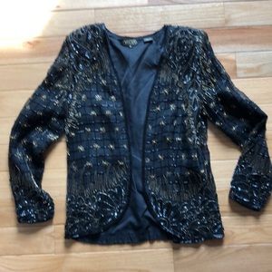 Pure silk formal beaded jacket